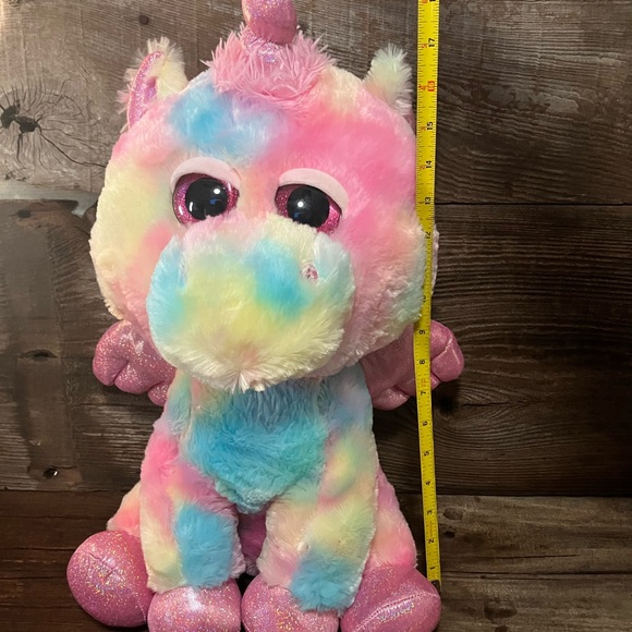 LiL Peepers Pink Yellow Blue Big Eyes Stuff Animal Toy - Picture 5 of 6